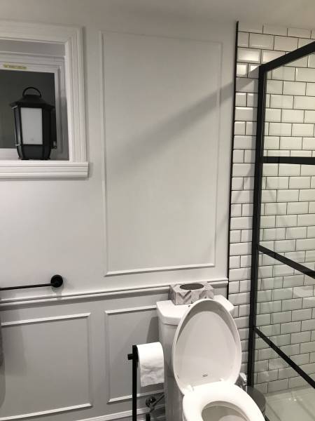 Rénovation de salle de bain esprit atelier pour une maison d'hôte à Octeville-sur-Mer